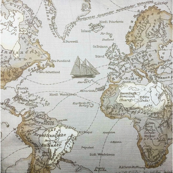 Max Studio Other - World Map Curtains Atlas traveler canvas panels